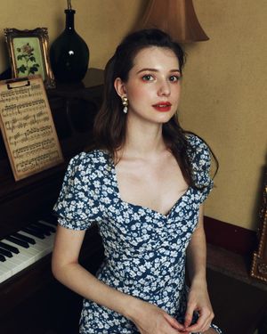 Pretty woman in dress