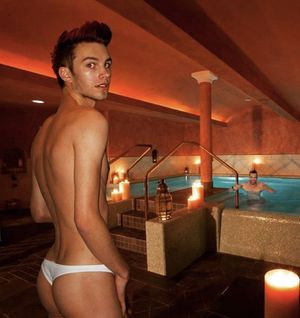 Cute gay guy in a thong