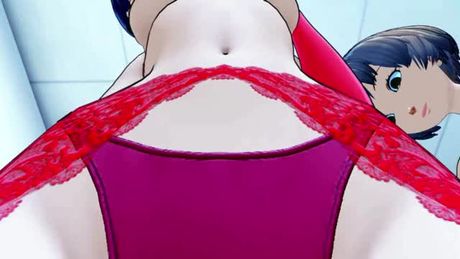 Hentai teens fucked in a public toilet