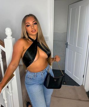 Ella has her tits out