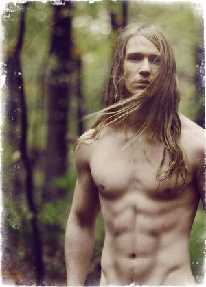 Long haired hunk art photo