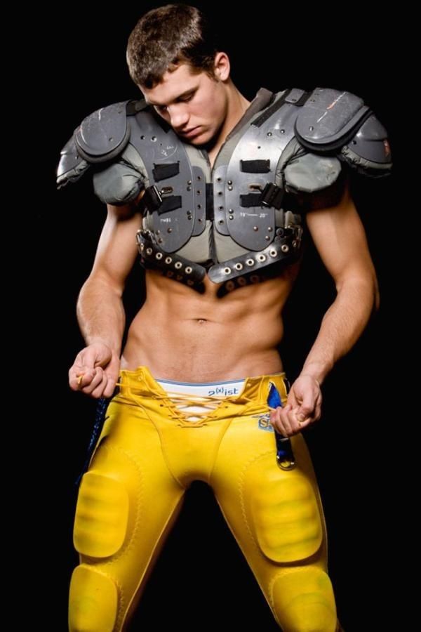 Sexy footballer in gear