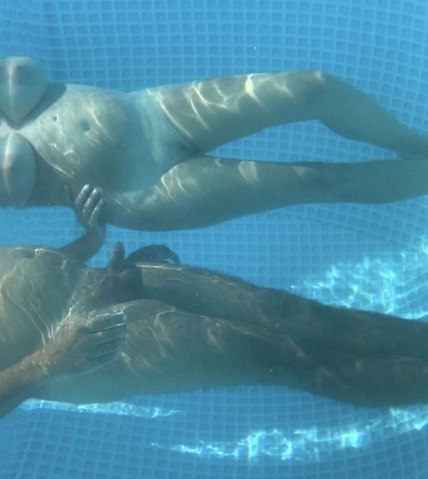 In the pool