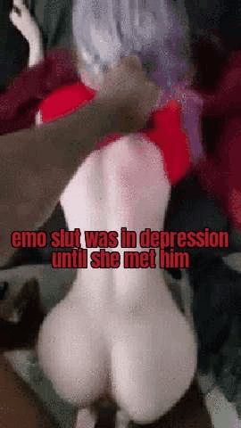 Emo slut was in depression...