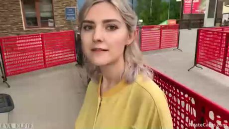 Teen swallows loads of cum on a cable car public blowjob Eva Elfie - Beautiful Babes