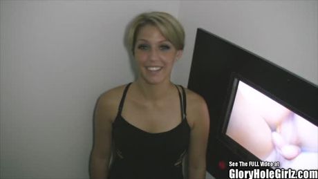 Sexy Blonde Tiny Tits Short Hair Glory Hole Suck n Fuck