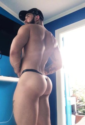 Men in thong