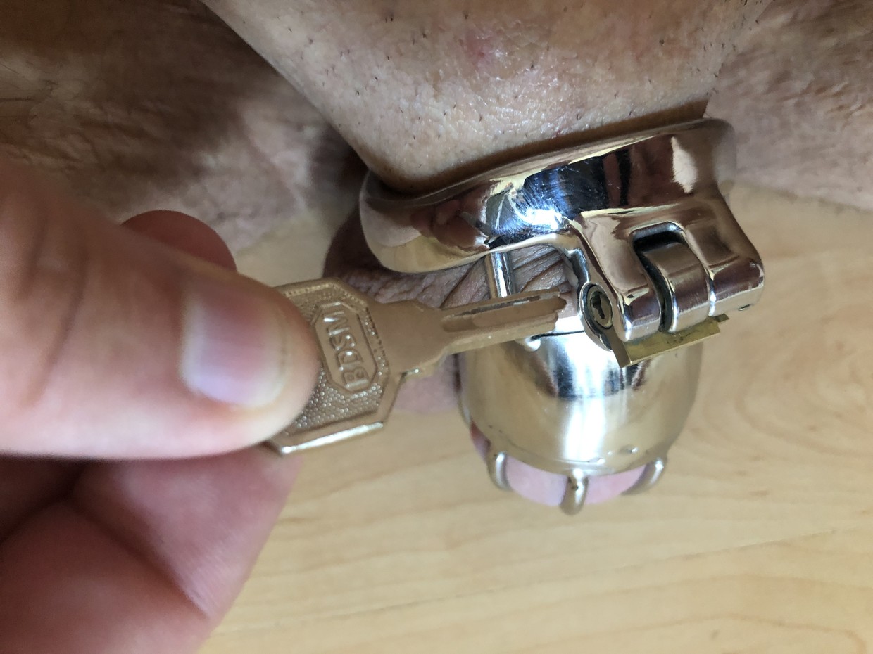 permanently locked - key broke in chastity lock