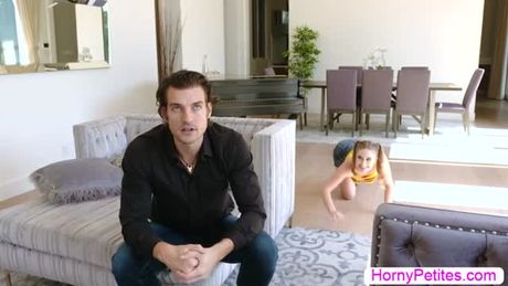 Teen gets her pussy drilled by babysitter