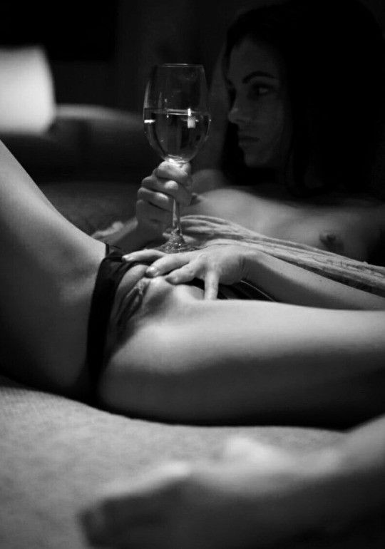 mmmmm.....pussy and wine