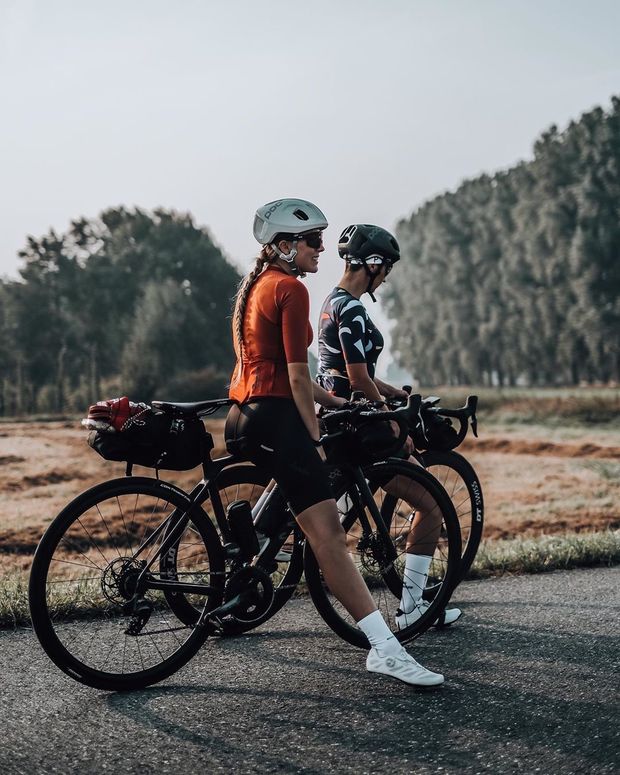 Beautiful cycling babe