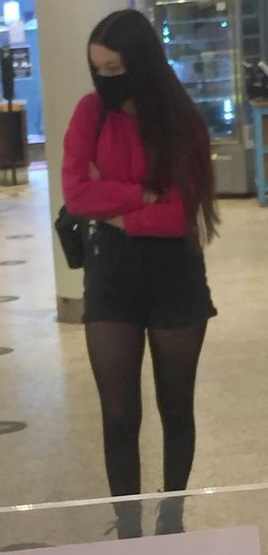 Sweet little one at a cafe