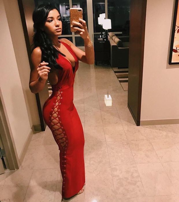 red dress