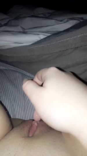 white slut plays with pussy