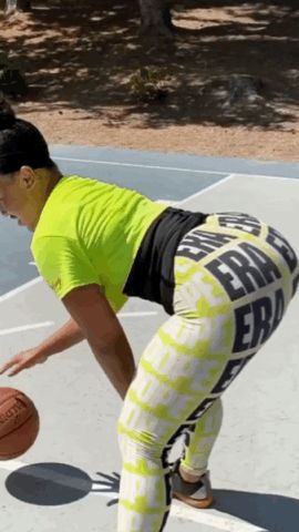 Beautiful ebony showing her hooping skills