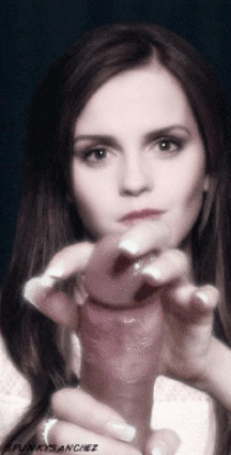 Emma Watson strokes your cock to ejaculation