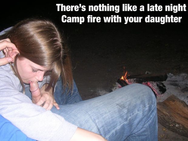 Late night fire with my daughter!