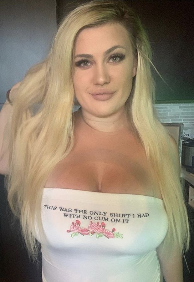 This was the only shirt I had with no cum on it, Let’s change that I look better without a shirt on anyway Daddy