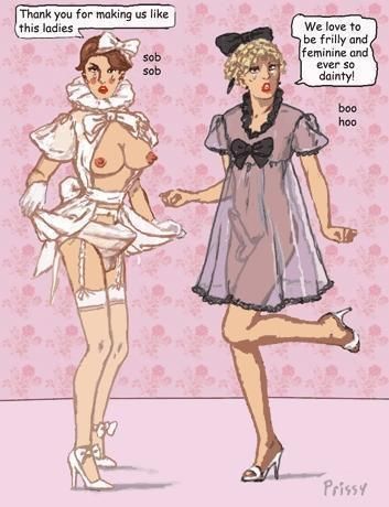 Sissies love to be femininized