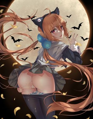 Hentai babe flashing upskirt