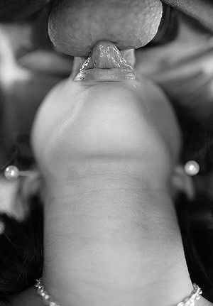 Classy lady licking the sack