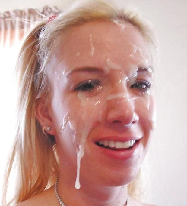Blonde Gets Cum On Her Face