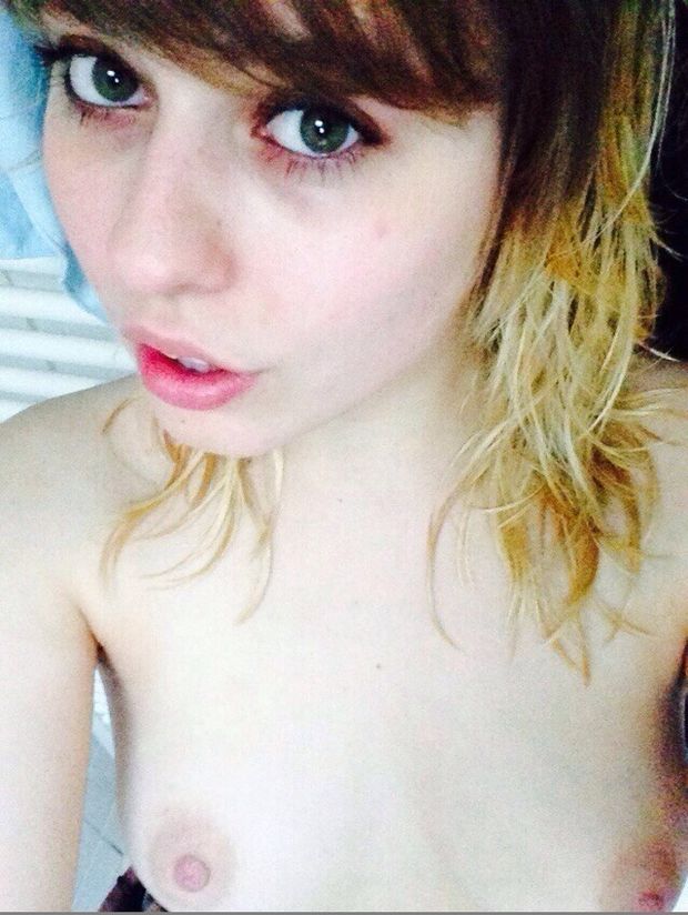 sexy blonde selfie