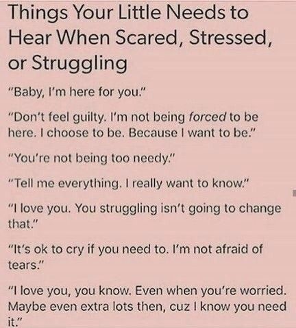 Things Your Little Needs To Hear When Scared, Stressed, Or Struggling