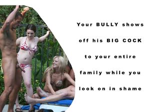 Your bully shows your wife & daughter that he's the (Much) bigger man.