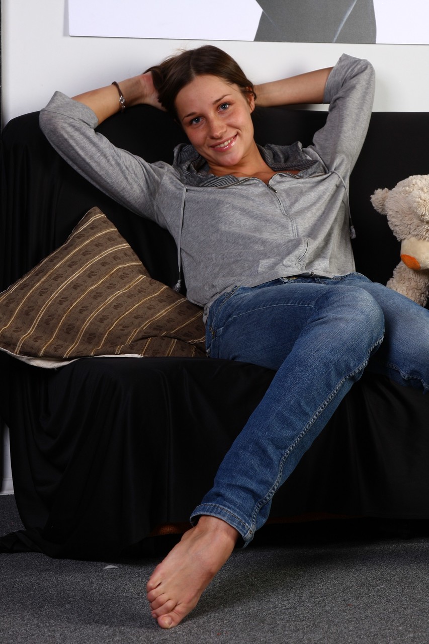 jeans on sofa