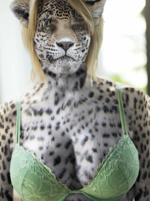 Green bra kitty