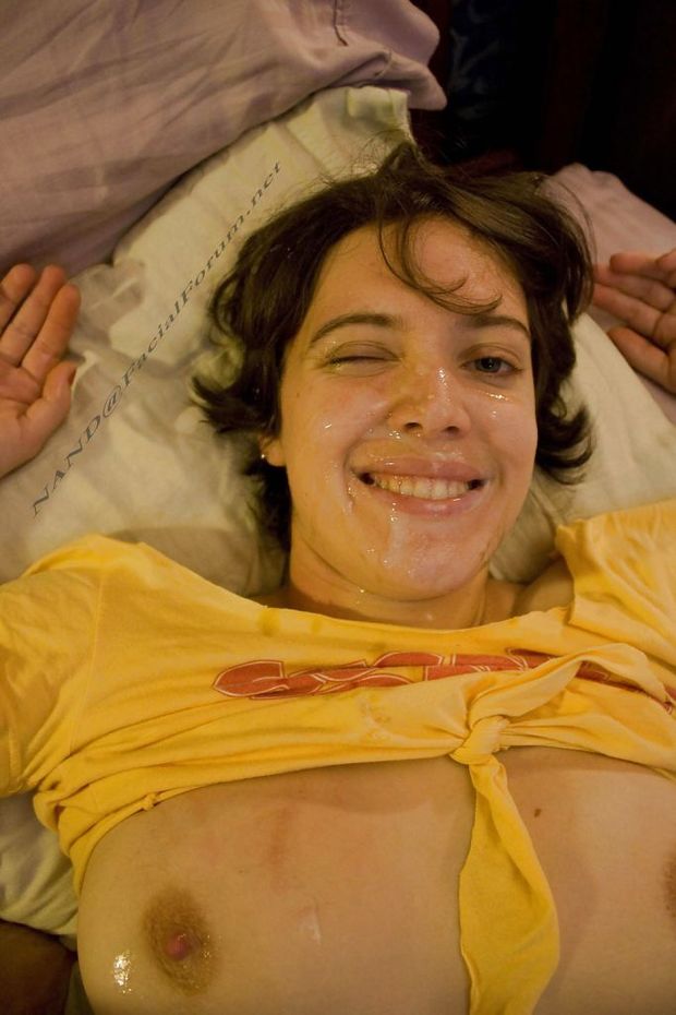Cum makes her happy
