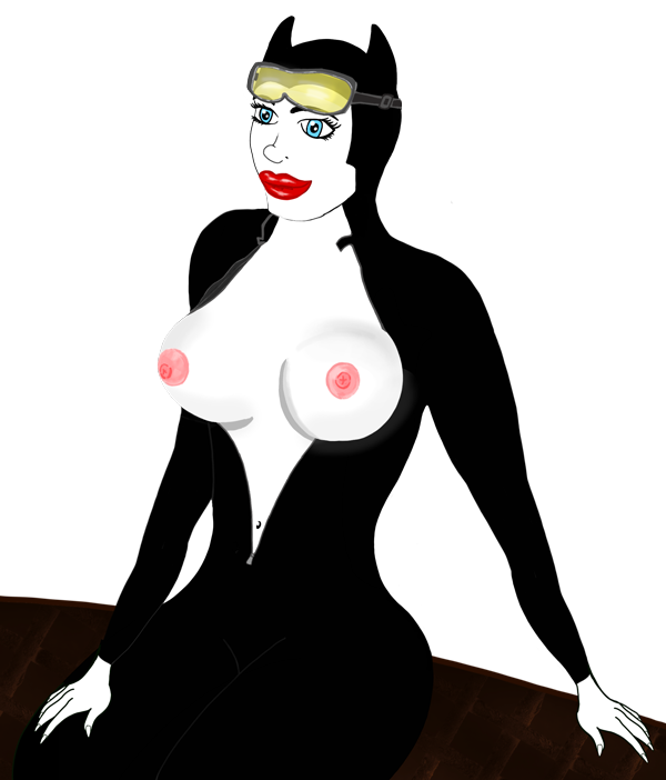 Catwoman with her tits out