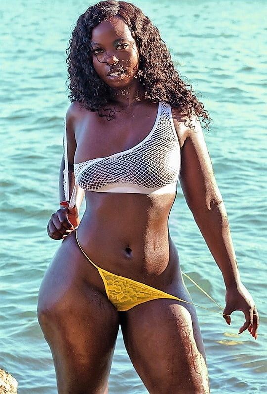 Hot Black Chick in Bikini