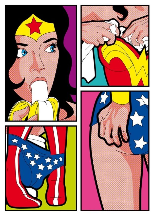 Sexy cartoon of wonderwoman