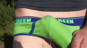 Cumming through boxers