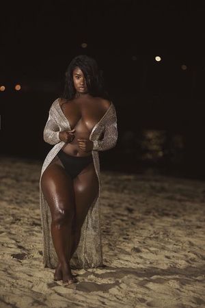 Dark skinned beauty at the Beach