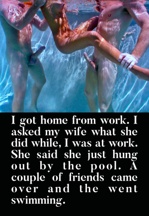 Swimming with friends.