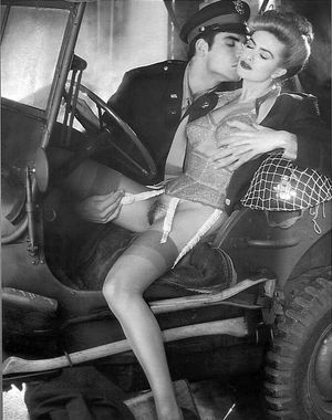 couple military jeep