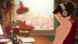 Lofi is in a break from studying