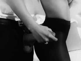 Like how the nylon feels against your cock, baby?