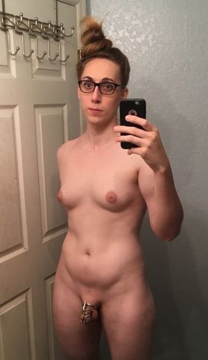 Transformation selfie in chastity