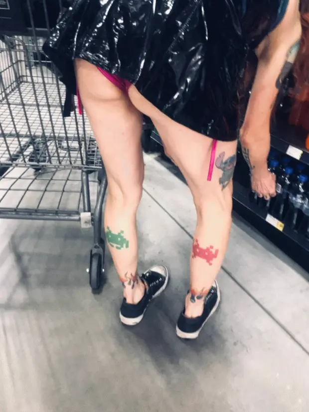 Can’t tell if she’s teasing me or the other shoppers. Probably both.
