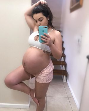 Hot pregnant Catalina posing