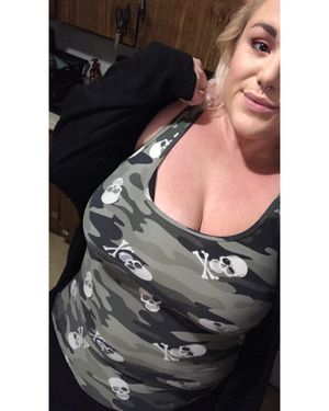 Sexy blonde in the kitchen