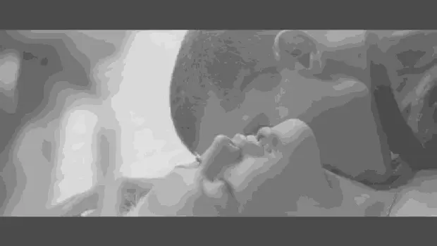 Passionate neck kissing