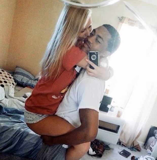 small blonde loves black