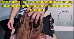 Standing up and sucking dick