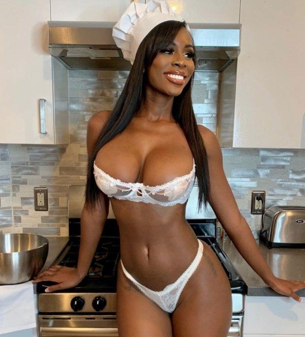 Her boobs are under lot of stress 8