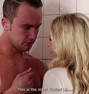 Groping him in the shower